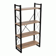 Helloshop26 - Bibliothèque design pour salon étagère style original à 4 niveaux 150 x 65 x 30 cm effet bois noir 03_0008811 - 3001043732696 Helloshop26 - Bibliothèque design pour salon étagère style original à 4 niveaux 150 x 65 x 30 cm effet bois noir 03_0008811 - 3001043732696