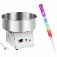 Helloshop26 - Kit machine à barbe à papa professionnel avec bâtons (50 unités) 52 cm 1 030 watts inox 14_0009186 - 3000221500232 Helloshop26 - Kit machine à barbe à papa professionnel avec bâtons (50 unités) 52 cm 1 030 watts inox 14_0009186 - 3000221500232