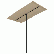 Helloshop26 - Parasol d'extérieur avec mât en aluminium 180 x 130 cm taupe  02_0008215 - aluminium 3000439447763