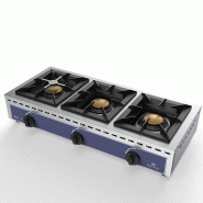 Mastro Plaque de cuisson à gaz avec 3 brûleurs de 7 kW chacun (méthane) 1010x510x200 mm - VIRTUS - inox 2127U