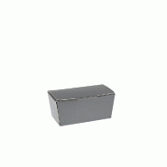 Mini ballotin gris intérieur argent 40g 7,6x3,6x3,4cm - par 50 - recyclable et biodégradable
