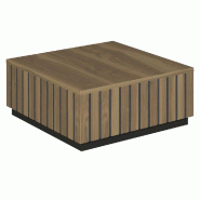 Podium pour mannequins Vertigo T03 MDF noir et olivier 60x60x25cm