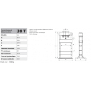 Presse d'atelier manuelle DRAKKAR 30 tonnes bâti soudé Référence   10540_1