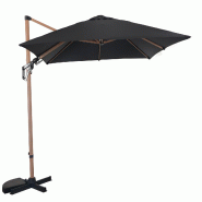 Proloisirs Parasol Déporté NH 3X3 m Lb Orientable Heat Look Bois Oak/Gris - gris aluminium Y441