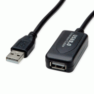 STANDARD Prolongation active USB 2.0, avec Repeater, noir, 10 m STANDARD Prolongation active USB 2.0, avec Repeater, noir, 10 m