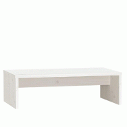 Support de moniteur 50 x 27 x 15 cm bois de pin solide blanc 02_0029209 - blanc Bois massif 3000217442553