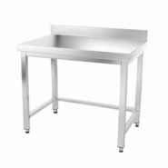 Table de travail en inox 1200 x 500 mm adossée avec renfort PREMIUM / GOLDINOX - inox 3701770805679 Table de travail en inox 1200 x 500 mm adossée avec renfort PREMIUM / GOLDINOX - inox 3701770805679