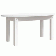 VidaXL Table basse Blanc 80x40x35 cm Bois massif de pin Modèle Balcon Tropica Prime - 822348
