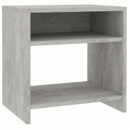VidaXL Table de chevet Gris béton 40x30x40 cm Bois d'ingénierie – Modèle Harmonia - 800017
