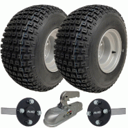 18x9.50-8 ATV Quad Trailer Kit, Knobby Wheels AL-KO Hub Stub Axles Cast Hitch 18x9.50-8 ATV Quad Trailer Kit, Knobby Wheels AL-KO Hub Stub Axles Cast Hitch
