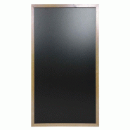 Ardoise menu murale - cadre bois grand format - 920 x 470 mm - Écriture double face - Fabrication française_0
