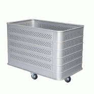 Ariane Chariot de manutention blanchisserie perforé, capacité de 555L - BA20 O2 005