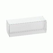 Boite rectangulaire transparente PVC 16x5x5cm - par 200