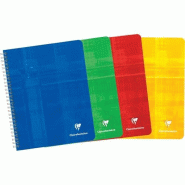 Clairefontaine Lot de 10 Carnet Metric A5+, 180p./90 feuilles 90 g/m² reliure intégrale, ligné 8mm + marge - bleu 885C
