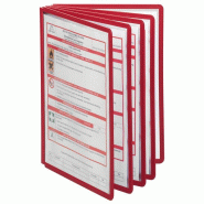 DURABLE Panneau de consultation Sherpa DIN A4 rouge PP (polypropylène) 24,1 x 2,9 x 33,6 cm 5 pièces - rouge 5606-03