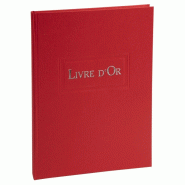 Exacompta Livre d'Or 21x29,7 cm, 96 pages, coloris rouge - 3370440391134