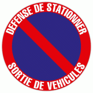 Exacompta - Réf. 67109E - 1 Panneau polypropylène non adhésif Défense de stationner - sortie de véhicules - Diamètre 20 cm - Rouge - rouge 67109E