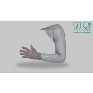 Gants épaule cotte de maille inox agro-alimentaire WILCOFLEX fabriqués en France - GCMWFINX-MN00/DME Gants épaule cotte de maille inox agro-alimentaire WILCOFLEX fabriqués en France - GCMWFINX-MN00/DME