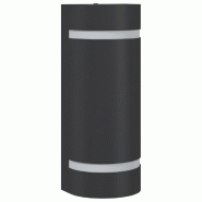 Helloshop26 - Applique murale d'extérieur design moderne 8 x 10 x 24 cm résistante intempéries en aluminium noir 02_0056631 - noir 3000239623138