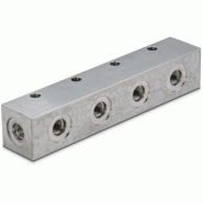 A61, 7 Port, Hydraulic Manifold, 165 mm Long