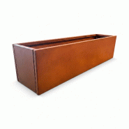 IvoQ Jardinière rectangulaire en acier corten 120 x 30 x 30 cm – Sans fond – Brun rouille - marron acier 8721335301366