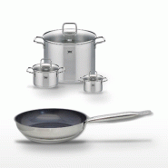 Lot Poêle 28 cm & 3 Faitouts 12/16/26 cm Elo Profi Therm Platinum - gris inox 3176239951899