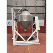 Mélangeur biconique acier inoxydable 1.600 litres