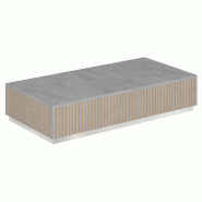 Podium pour mannequins Vertigo T01 MDF naturel et béton 120x60x25cm