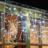 Rideau lumineux H50cm x L3m 120 LED blanc froid prolongeable 24V professionnel Lotti - 8024199032217