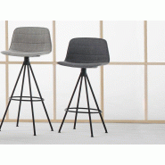 Lot de 2 chaises hautes Varya pied giratoire avec repose-pieds et coque rembourrée Lot de 2 chaises hautes Varya pied giratoire avec repose-pieds et coque rembourrée