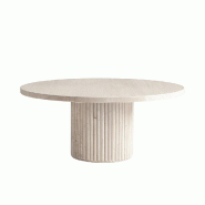 STELLAMEUBLES Table basse VIVARI en Travertin Premium - 8964100062684