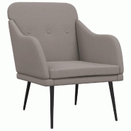 VidaXL Fauteuil Taupe 63x76x80 cm Tissu Modèle Vega ProDesk Signature - 351479