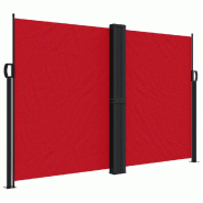 VidaXL Auvent latéral rétractable rouge 160x1200 cm Modèle Helios Panorama Terrasse Plus - 4004822