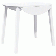 VidaXL Table à manger blanc bois massif et caoutchouc Modèle Helios Jardin Élite - 4102529