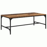 VidaXL Table basse Bois Ancien 100 x 50 x 35 cm Bois d'ingénierie Modèle Luna Contemporain - 881120