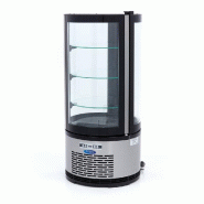 Vitrine réfrigérée à gâteaux ronde - 100 L - Noire | Maxima