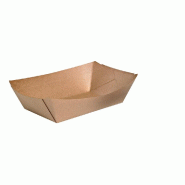 Barquette Kraft 300ml - 16x12x3,2cm - par 250 - ingraissable et imperméable