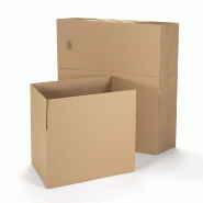 Caisse américaine d'expédition simple cannelure brune 55x35x34cm - Lot de 20 - Fabrication française