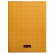 Calligraphe Lot de 10 Cahier Ligne 8000 24x32, 48p./24 feuilles 90 g/m² piquées, couv. PP orange, quadrillé 5x5 - 3210330184784