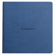 Carnet souple Rhodiarama saphir A5, 64p./32 feuilles ivoire 90 g/m² piquées, ligné - bleu 116408C