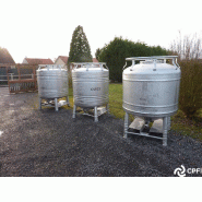 Container inox rond 1000 L - Stocklin logistique - IBC/GRV - N° article : CON008 Container inox rond 1000 L - Stocklin logistique - IBC/GRV - N° article : CON008