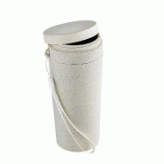 ECOLOMIQUE - 10 Pcs - Bouteille réemployable beige composite - 310ml, Ø70mm, Hauteur: 165mm - beige plastique 294WBOUT300