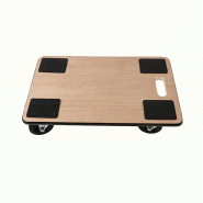 Edimeta Plateau de Transport en Bois (Charge utile 300Kg) - beige Bois manufacturé 350802