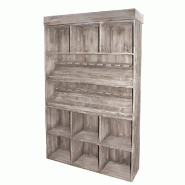 Etagère présentation bouteilles Héritage L116xP31xH200cm