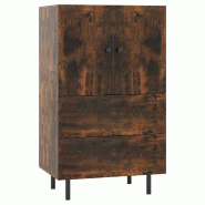 Helloshop26 - Buffet multifonction 60 x 41,5 x 102 cm structure robuste design contemporain en bois d'ingénierie marron 20_0010826 - 3000226391835