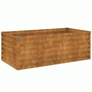Helloshop26 - Jardinière bac lit surélevé plantes fleurs terrasse jardin de jardin 100 x 50 x 36 cm acier corten marron 02_0039303 - 3000218459451 Helloshop26 - Jardinière bac lit surélevé plantes fleurs terrasse jardin de jardin 100 x 50 x 36 cm acier corten marron 02_0039303 - 3000218459451