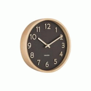 Horloge ronde en bois Pure 22 cm noir Karlsson - noir 8714302710148 Horloge ronde en bois Pure 22 cm noir Karlsson - noir 8714302710148
