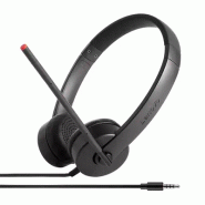 Lenovo Stereo Analog Casque Avec fil Arceau Bureau/Centre d'appels Noir