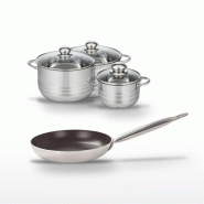 Lot Poêle 32 cm & 3 Faitouts 16/20/24 cm Elo Bistro Line - gris 3176239985283