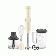 Mixeur plongeant et fouet combinés 20 cm - Crème - KitchenAid - 859711626130